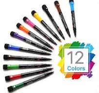 Set of 12 Whiteboard Assorted Maker Pens Magnetic Fine Tip Eraser Dry Erase  Wipe