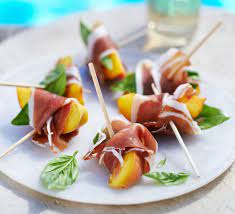 Ham Peach Nibbles Recipe Tapas Recipes Canapes Recipes Spanish Tapas Recipes