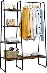 Organizing your clothes or any other items is now easier with a open drying rack at alibaba.com. Amazon Com Tangkula Metal Garment Rack Free Standing Closet Storage Organizer W 5 Shelves Hanging Bar Open Wardrobe Rack For Hanging Clothes And Storage Clothes Rack For Bedroom Living Room Entryway Home