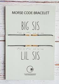 This means you might need to research morse code to get an idea of how message are portrayed. Big Sis Lil Sis Morse Code Couple Bracelet Morse Code Jewelry Matching Bracelet Sisters Bracelet Sisters Jewelry Morse Code Sister Jewelry Morse Code Jewelry