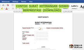 Maybe you would like to learn more about one of these? Contoh Surat Keterangan Siswa Berprestasi Download Penulis Cilik