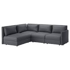 Vallentuna Modular Corner Sofa 3 Seat With Storage Hillared Dark Gray Ikea In 2020 Modular Corner Sofa Corner Sofa Vallentuna