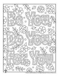 Printable difficult coloring page favourites. Positive Sayings Adult Coloring Pages Woo Jr Kids Activities