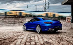 Download Wallpapers Mercedes S Class 2017 Amg S Class Coupe C217 Blue Matte Tuning S Class German Cars Mercedes Besthqw Mercedes S Class Coupe Mercedes