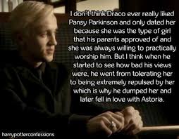 Sólo se menciona su nombre en el epílogo de harry potter y las reliquias de la muerte. Harry Potter Confessions I Don T Think Draco Ever Really Liked Pansy