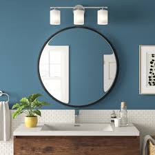 This multifunctional decor works well in any space including entryways, bathrooms, and hallways. Round Bathroom Vanity Mirrors Wayfair