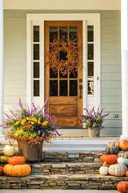 Front Porches That Have Us So Ready For Fall Fall Decorations Porch Front Porch Decorating Front Door Planters