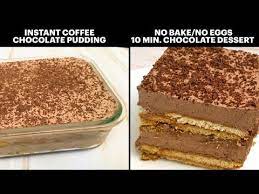 No Bake Instant Coffee Chocolate Dessert Easy Chocolate Coffee Pudding 10 Mins Dessert Recipe Yout Instant Coffee Recipes Desserts Easy Chocolate Desserts