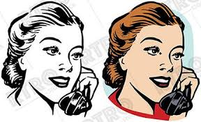 Woman On Telephone Stock Images Free Women Talk Clip Art Vintage