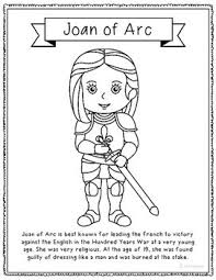 Joan Of Arc Coloring Page Or Poster Joan Of Arc Coloring Pages Homeschool Art