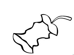Angebissener Apfel Ausmalbild Malvorlage Nahrung
