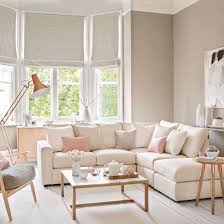 Pale And Pretty Living Room With Copper Floor Lamp Ideal Home Pretty Living Room Neutral Living Room Living Room Colors