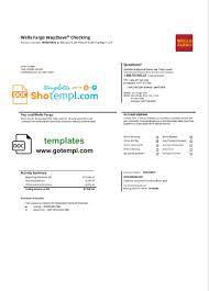 Find complete list of wells fargo bank hours and locations in all states. Usa Wells Fargo Bank Statement Template In Word And Pdf Format 3 Pages Statement Template Bank Statement Wells Fargo