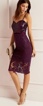 Plum Purple Sequin And Lace Dress Christmas Party Dress What To Wear To A Christmas Party New Years Eve Party Dress Purple Outfits Dresses Lace Midi Dress