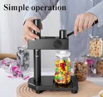 Easy Open Lid Closing Machine for Drinks Shop Bubble Tea Bottle Sealing  Plastic Jar Can Sealing Machine - AliExpress 6