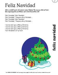 Feliz Navidad Lyric Sheet Spanish Christmas Songs Christmas Songs Lyrics Christmas Song
