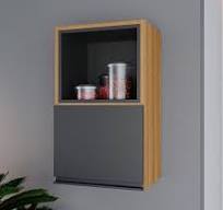 Armário Aéreo 40cm 1 Porta Horizontal E Nicho Mdf Inova Ng ...