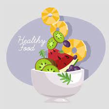 Free Vector Fruit And Salad Bowls Fruit Logo Design Fruit Logo Healthy Logo