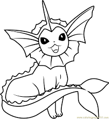 Vaporeon Pokemon Coloring Pokemon Coloring Pages Pokemon Coloring Sheets