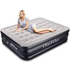 Olarhike Queen Air Mattress With Built In Pump For Guests Inflatable Double High Elevated Ai Inflatable Bed Air Mattress Mattress