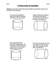 The cylinder and cube below have the same surface area. 4 Question Worksheet On Finding Surface Area Of Cylinders Both Lateral And Total Students Must Label The Drawing Word Problems Free Word Problems Math Quotes