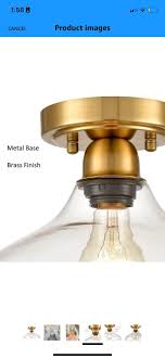 New linen semi flush mount ceiling Light. 12” across 8” tall.