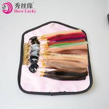 Human Hair Color Ring 32pcs Set For Salon Hair Color Chart Extensions And Salon Hair Dyeing Sample Can Be Dye Any Color