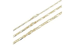 Figaro link chain mens jewelry gold bracelet 5mm. Up To 88 Off On Real Solid 14k Gold 2 4mm Fig Groupon Goods