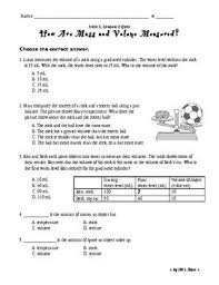 How Are Mass And Volume Measured Quiz Science Fusion Grade3 Quiz Science This Or That Questions