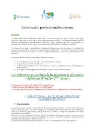 La rupture conventionnelle dans la fonction publique. Informations Sur Les Differents Financements De La Formation Arifts