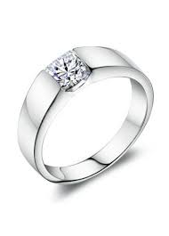60 99 Classical Plain 925 Silver Ring With Gap Inlaid With Square Zircon Mens Silver Jewelry Silver Wedding Rings Jewelry Rings Diamond