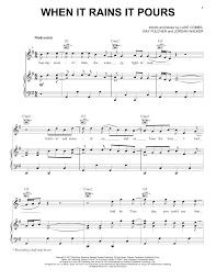 Luke Combs When It Rains It Pours Sheet Music Notes Chords Score Download Printable Pdf In 2020 Sheet Music Notes Sheet Music Music Notes