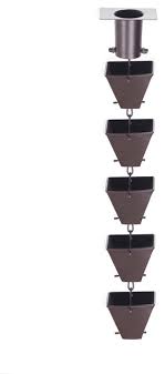 Rain chains are an elegant and charming addition to your home and garden, and rain chains are a great alternative to gutter. Medium Bronze Aluminum Square Cups Rain Chain With Installation Kit Transitional Rain Chains By Nutshell Stores Llc