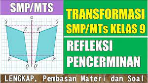 Translasi (pergeseran) yaitu menggeser bangun datar dengan aplikasi geogebra. Transformasi Kelas 9 Refleksi Pencerminan Youtube