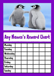 amazon com purple penguins star sticker reward chart