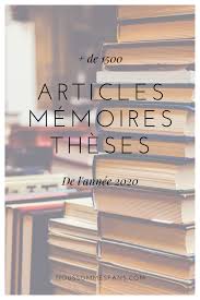 You are free to use it for both education and comercial purposes. Articles Memoires Et Theses De L Annee 2020 La Liste Nous Sommes Fans