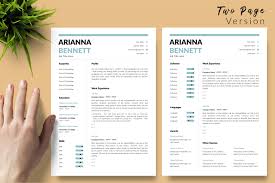 Something clean, basic, neat, uncluttered, and minimal? Simple Resume Sample For Microsoft Word Apple Pages Arianna Bennett By Templatesdesignco Thehungryjpeg Com