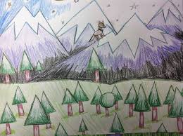 Drawing Skill Landscape Drawing Scenery Using Geometrical Shapes drawing skill