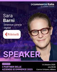 🎤 Il 14 ottobre a Milano si terrà “I partner delle aziende Ecommerce 2025”  e avremo il piacere di ospitare come relatrice Sara Barni, Direttrice  Librerie Digitali del Gruppo Feltrinelli. ✍️Iscriviti all'evento "