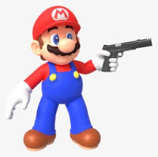 Meme cartoon characters holding guns. Mario Holding Gun Hd Png Download Kindpng