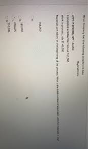 Solved In A Process Cost System Product Costs Are Chegg Com