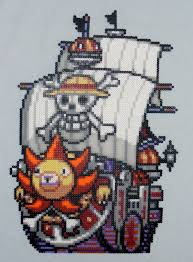 Thousand Sunny Perler Bead Art Perler Patterns Anime Pixel Art