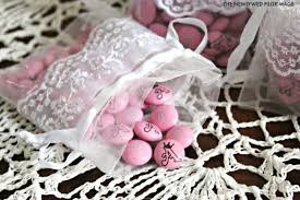 About this item m&ms classic candy coated chocolate candies with printed designs great for baby showers, birth announcements and other events ordered them to make m&m cookies for a baby shower. Elegant Bridal Shower Favor Custom M Ms Lace