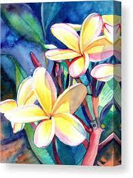Sweet Plumeria 4 Canvas Print Canvas Art By Marionette Taboniar Flower Art Hawaiian Art Flower Painting