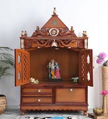 Mid century danish teak floating nightstand king size bed bed frame measures: Buy Gold Teak Wood Pooja Mandir With Door By Dzyn Furnitures Online Floor Rested Mandirs Spiritual Home Decor Pepperfry Product