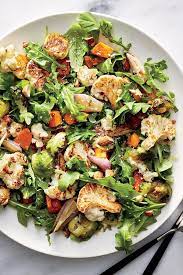 Roasted Vegetable Plate With Herbed Dressing Recipe Recipe Vegetable Plate Dinner Vegetable Plate Recipes