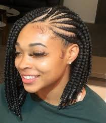 Top African Hairstyles Sur Instagram So Clean And Cute Mo Uniquestyles Braidedbob In 2021 African Hair Braiding Styles Pretty Braided Hairstyles Hair Styles