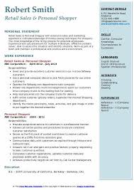Find a cv sample that fits your career. Personal Shopper Resume Samples Qwikresume