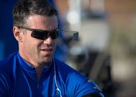 Air Force athlete Jeff Haugh preps his equipment before