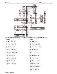 Make math more enjoyable with these simple math crossword puzzles for kids! Adding And Subtracting Integers Crossword Puzzle By Maya Khalil Tpt